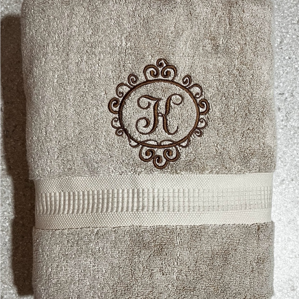 Bath Towel with Monogram